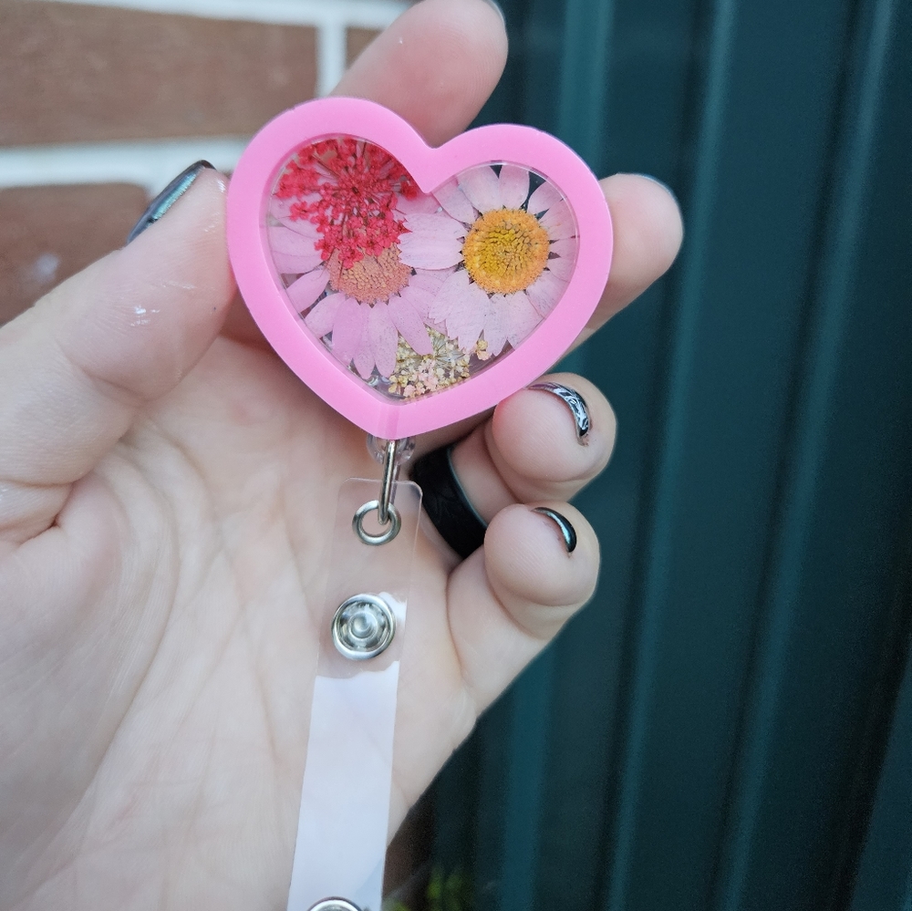 Pink Heart Badge Reel